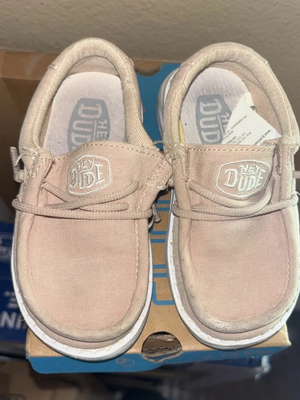 Hey Dude Kids Slip-On Moccasins in Blush Pink